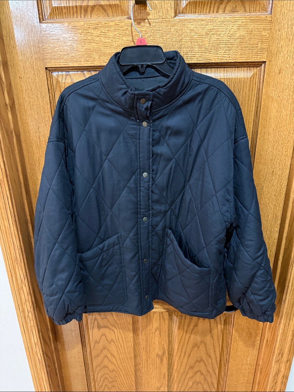 Social Standard by Sanctuary Navy Quilted Puffer Jacket. Like new